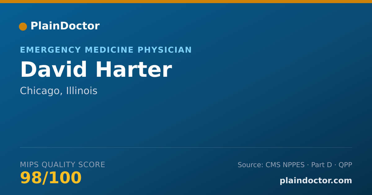 Shareable card for David Harter - Emergency Medicine Physician, Chicago, IL