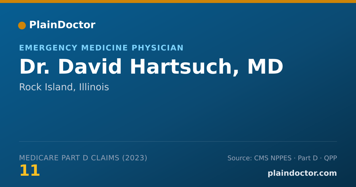 Shareable card for David Hartsuch, MD - Emergency Medicine Physician, Rock Island, IL