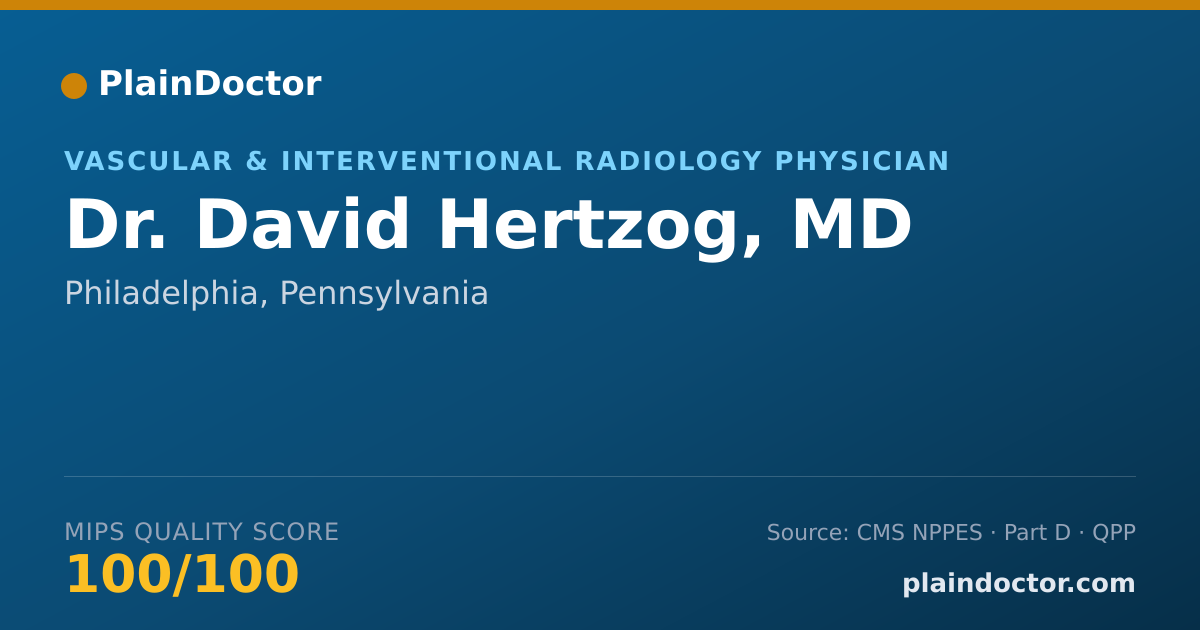 Shareable card for David Hertzog, MD - Surgery Physician, Philadelphia, PA