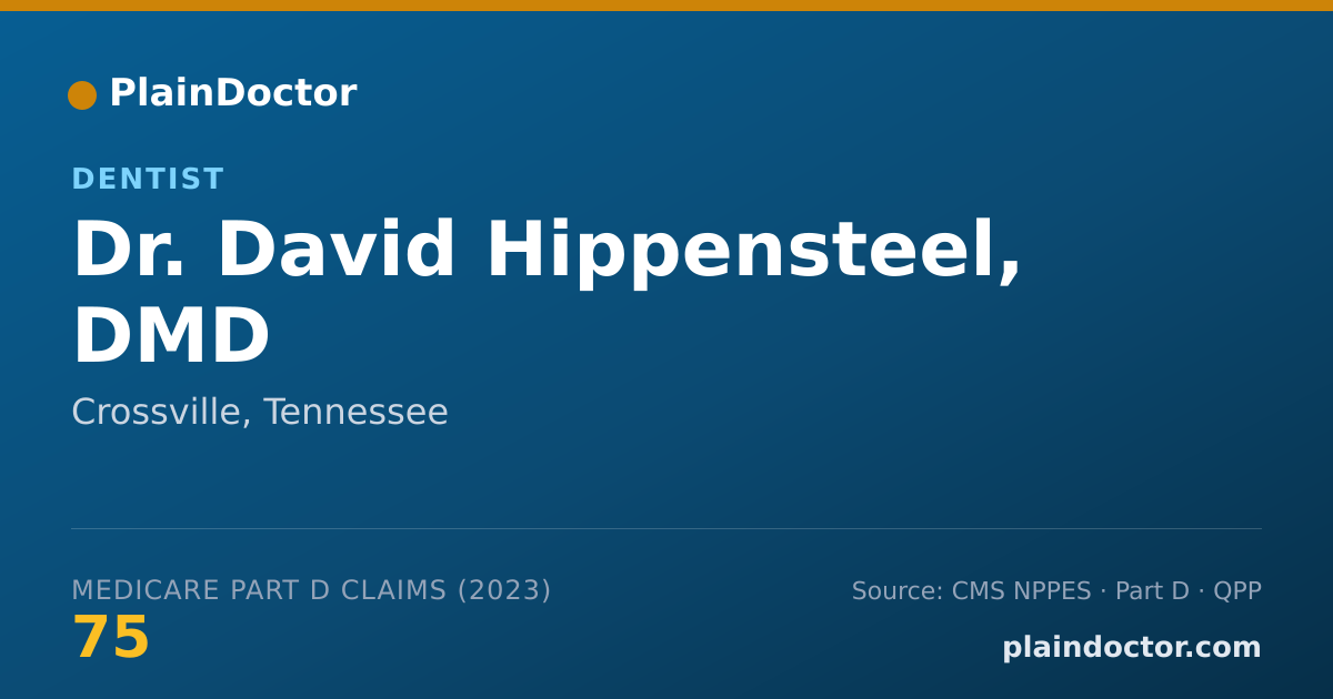 Shareable card for David Hippensteel, DMD - Dentist, Crossville, TN