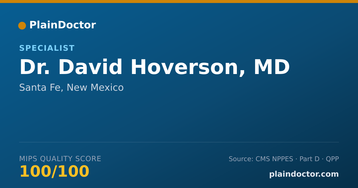 Shareable card for David Hoverson, MD - Specialist, Santa Fe, NM