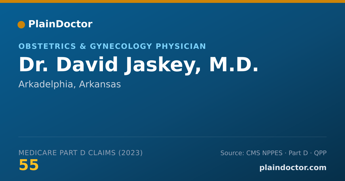 Shareable card for David Jaskey, M.D. - Obstetrics & Gynecology Physician, Arkadelphia, AR