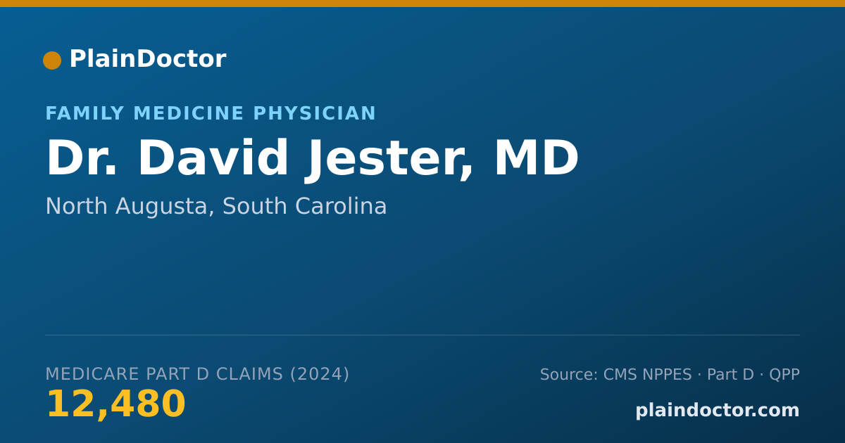 Shareable card for David Jester, MD - Family Medicine Physician, North Augusta, SC