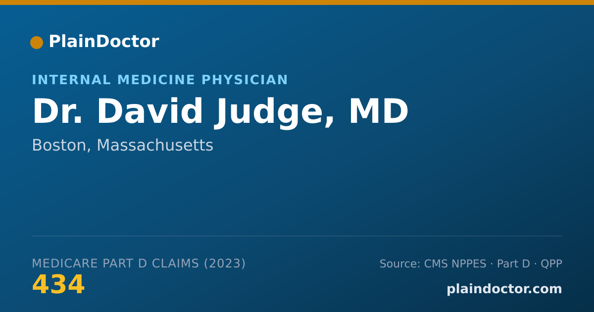 Shareable card for David Judge, MD - Internal Medicine Physician, Boston, MA