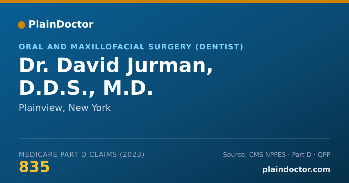 Shareable card for David Jurman, D.D.S., M.D. - Oral and Maxillofacial Surgery (Dentist), Plainview, NY