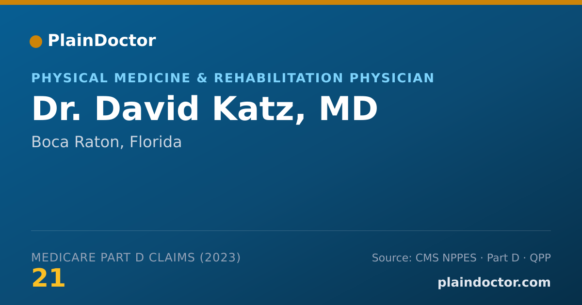 Shareable card for David Katz, MD - Physical Medicine & Rehabilitation Physician, Boca Raton, FL