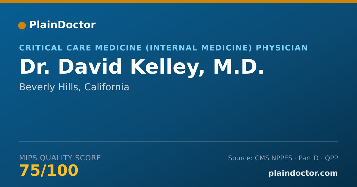 Shareable card for David Kelley, M.D. - Critical Care Medicine (Internal Medicine) Physician, Beverly Hills, CA