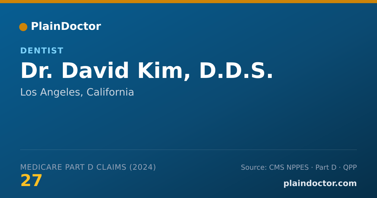 Shareable card for David Kim, D.D.S. - Dentist, Los Angeles, CA