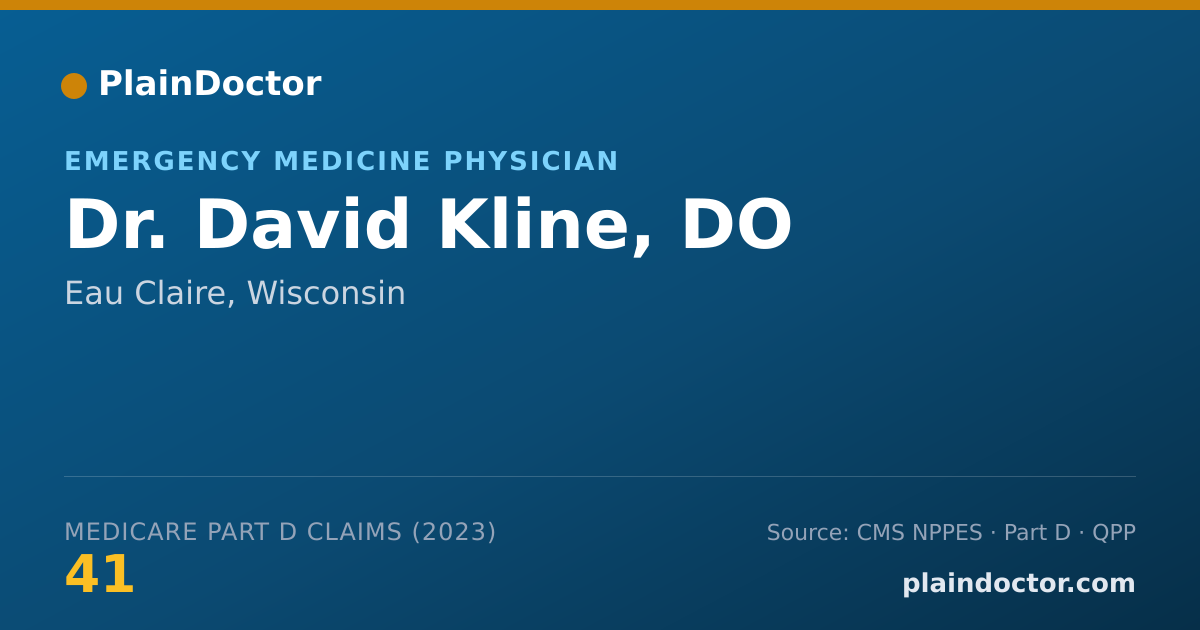 Shareable card for David Kline, DO - Emergency Medicine Physician, Eau Claire, WI