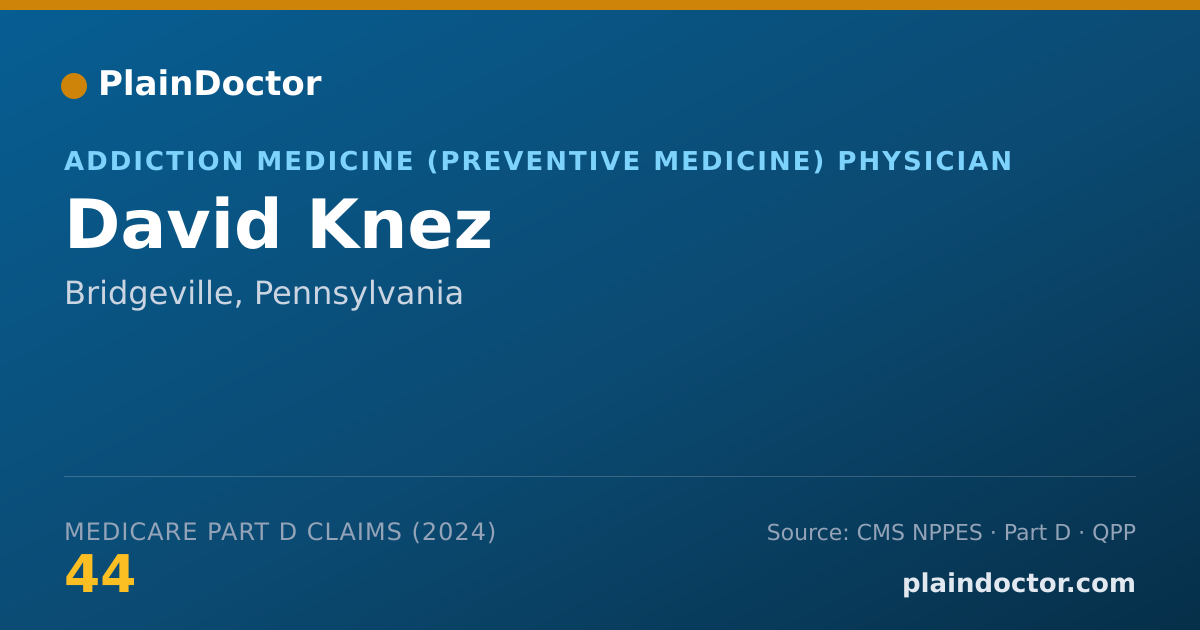 Shareable card for David Knez - Anesthesiology Physician, Bridgeville, PA