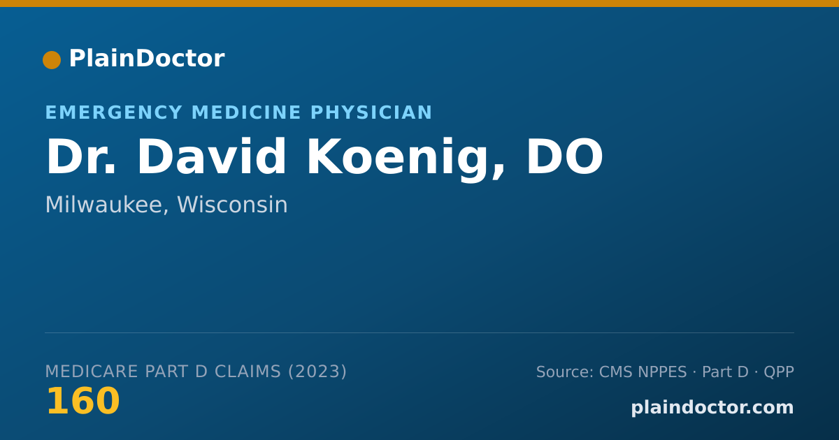 Shareable card for David Koenig, DO - Emergency Medicine Physician, Milwaukee, WI