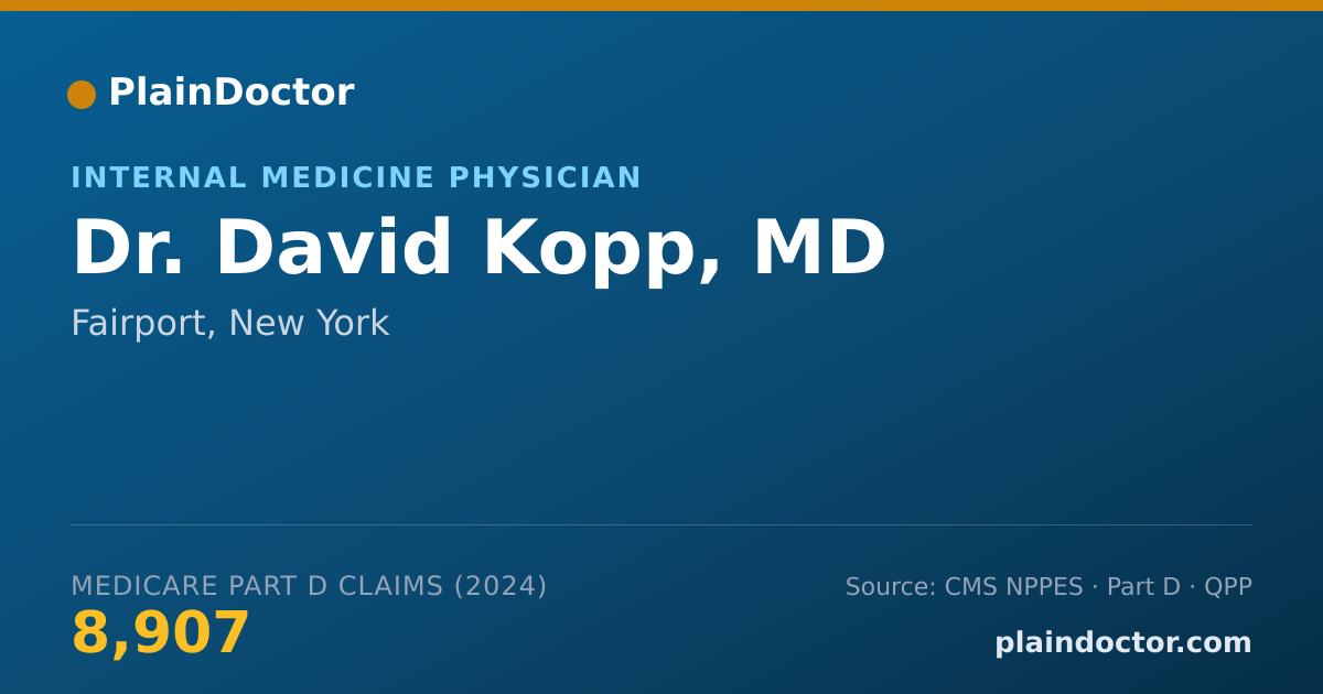 Shareable card for David Kopp, MD - Internal Medicine Physician, Fairport, NY
