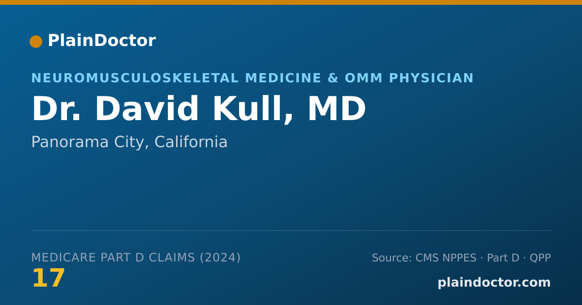Shareable card for David Kull, MD - Neuromusculoskeletal Medicine & OMM Physician, Panorama City, CA