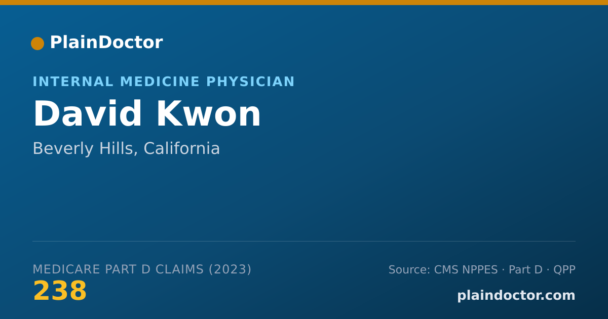 Shareable card for David Kwon - Internal Medicine Physician, Beverly Hills, CA