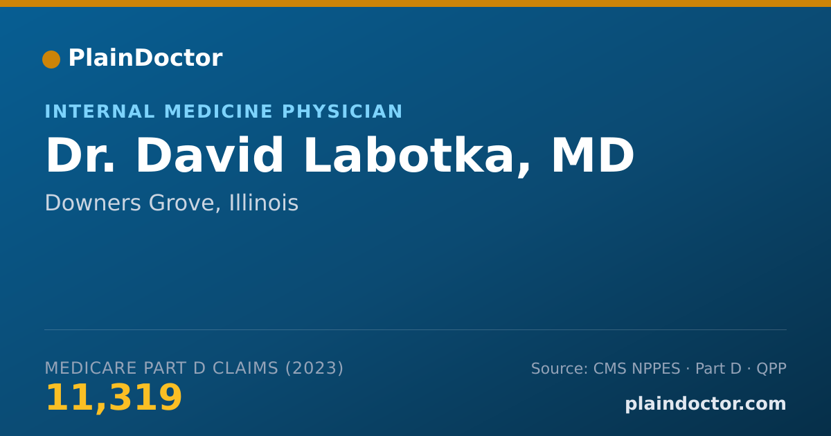 Shareable card for David Labotka, MD - Internal Medicine Physician, Downers Grove, IL