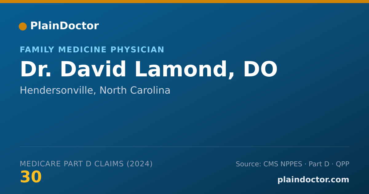 Shareable card for David Lamond, DO - Family Medicine Physician, Hendersonville, NC
