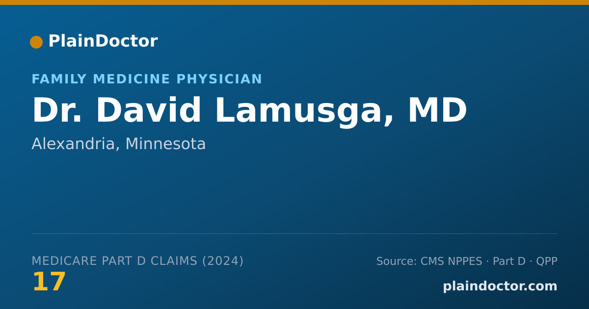 Shareable card for David Lamusga, MD - Family Medicine Physician, Alexandria, MN