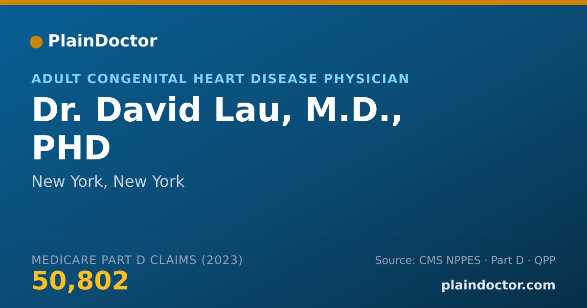 Shareable card for David Lau, M.D., PHD - Adult Congenital Heart Disease Physician, New York, NY