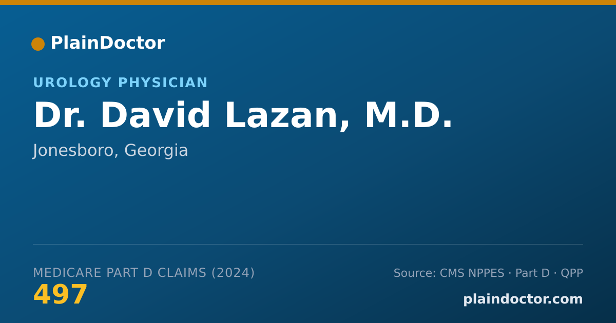 Shareable card for David Lazan, M.D. - Urology Physician, Jonesboro, GA
