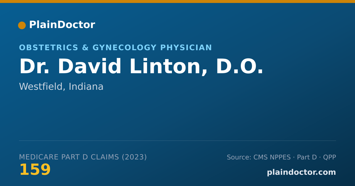 Shareable card for David Linton, D.O. - Obstetrics & Gynecology Physician, Westfield, IN