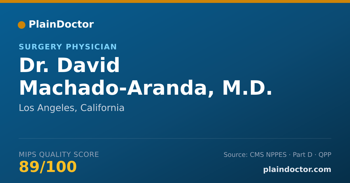 Shareable card for David Machado-Aranda, M.D. - Surgery Physician, Los Angeles, CA