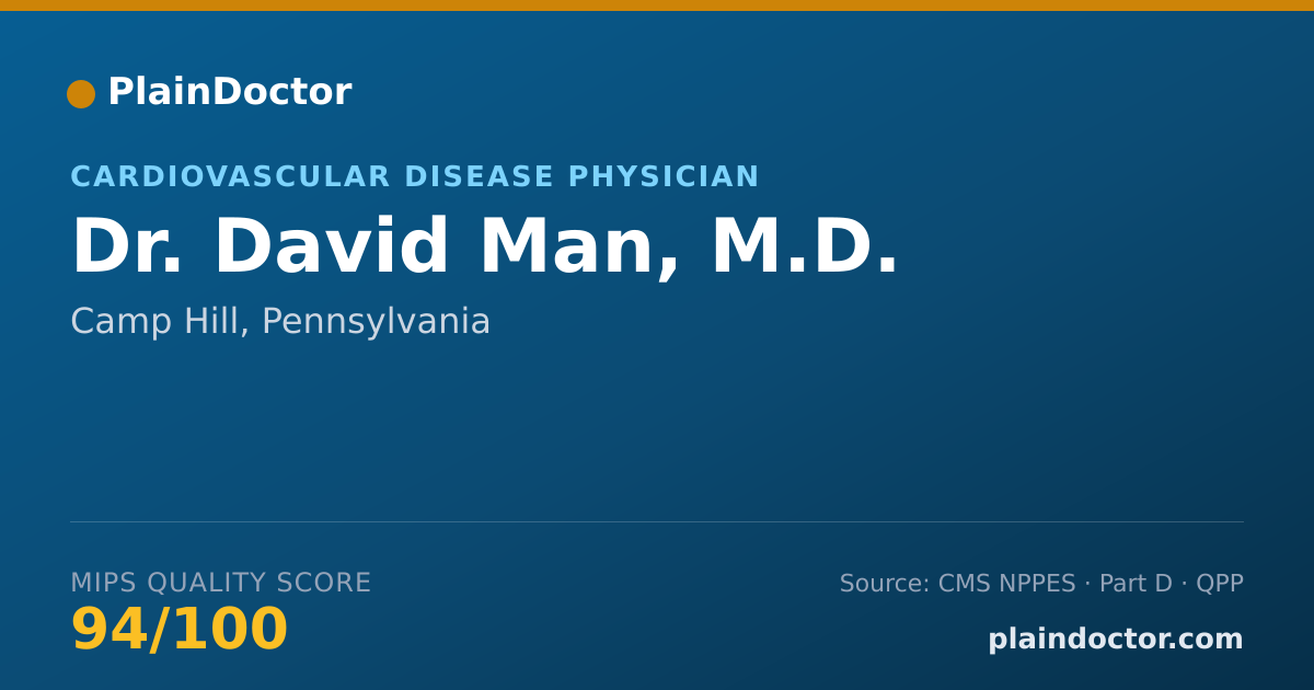 Shareable card for David Man, M.D. - Cardiovascular Disease Physician, Camp Hill, PA