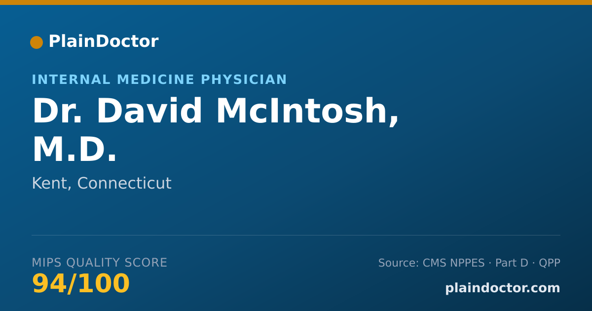 Shareable card for David McIntosh, M.D. - Pediatrics Physician, Kent, CT