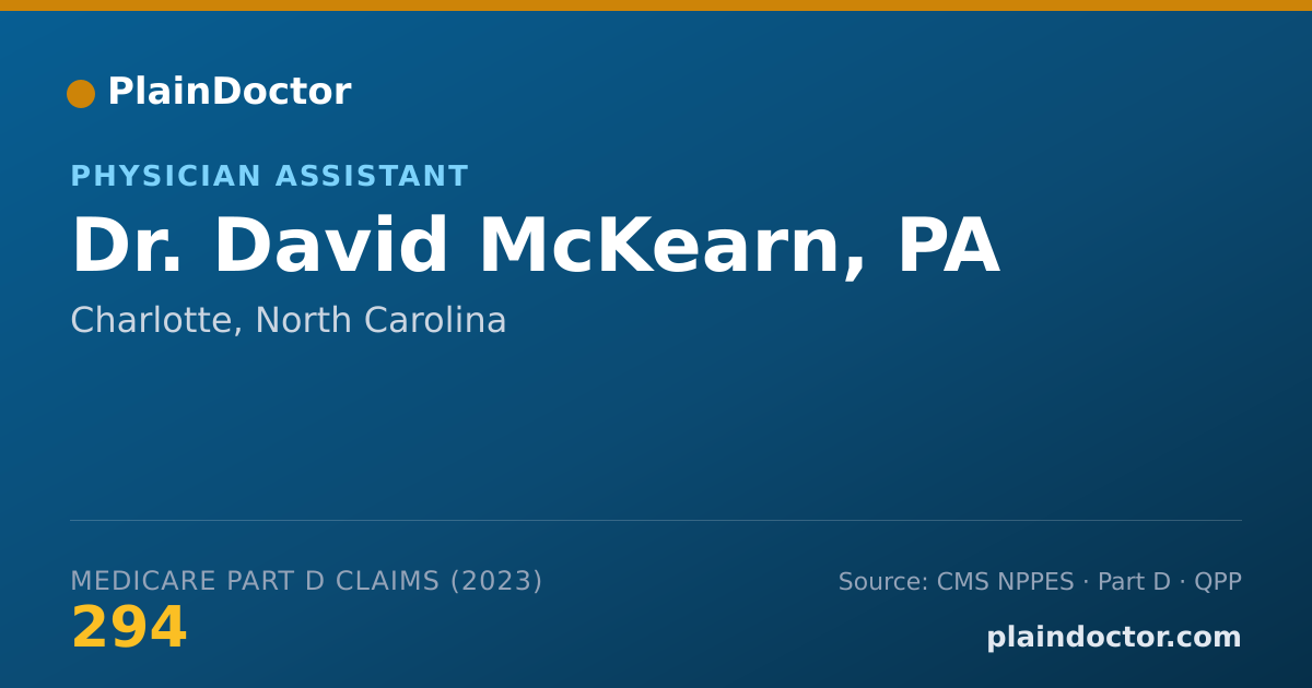 Shareable card for David McKearn, PA - Physician Assistant, Charlotte, NC