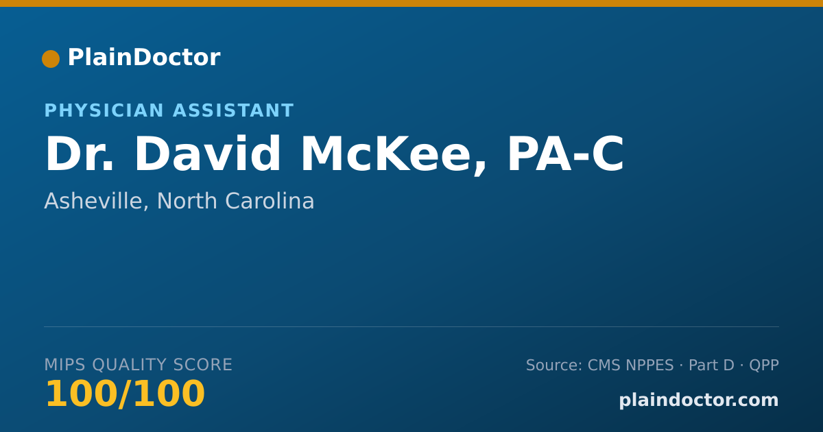 Shareable card for David McKee, PA-C - Physician Assistant, Asheville, NC