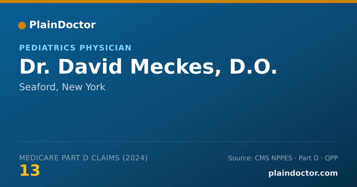 Shareable card for David Meckes, D.O. - Pediatrics Physician, Seaford, NY