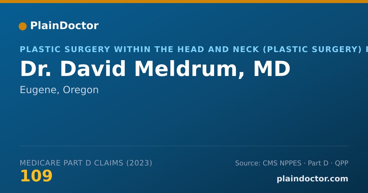 Shareable card for David Meldrum, MD - Plastic Surgery Within the Head and Neck (Plastic Surgery) Physician, Eugene, OR