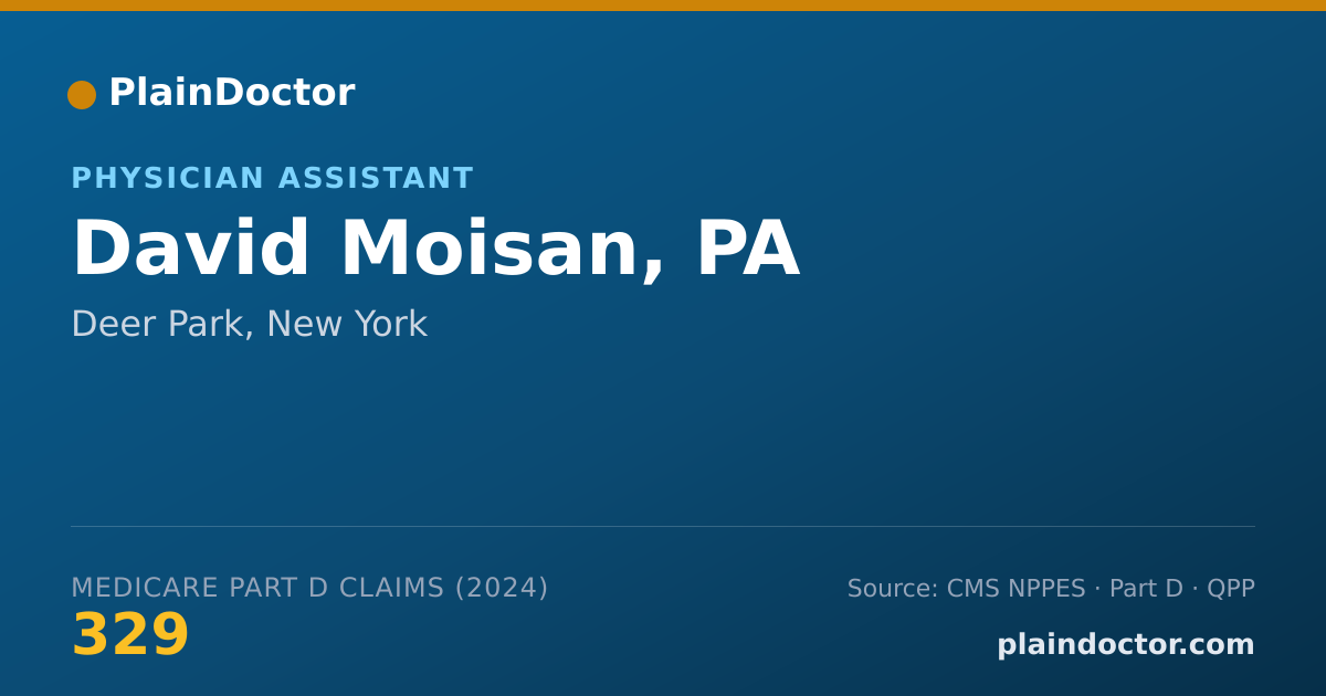 Shareable card for David Moisan, PA - Physician Assistant, Deer Park, NY