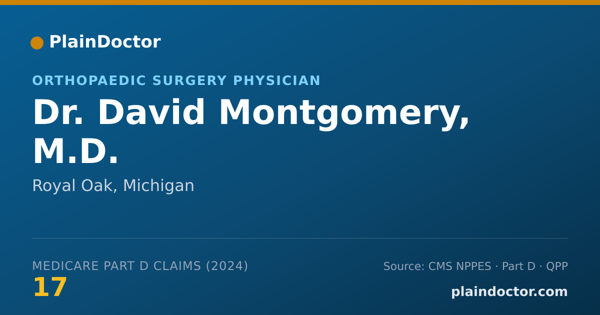 Shareable card for David Montgomery, M.D. - Orthopaedic Surgery Physician, Royal Oak, MI