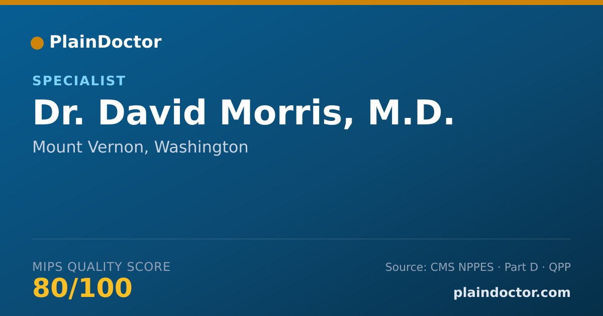 Shareable card for David Morris, M.D. - Specialist, Mount Vernon, WA