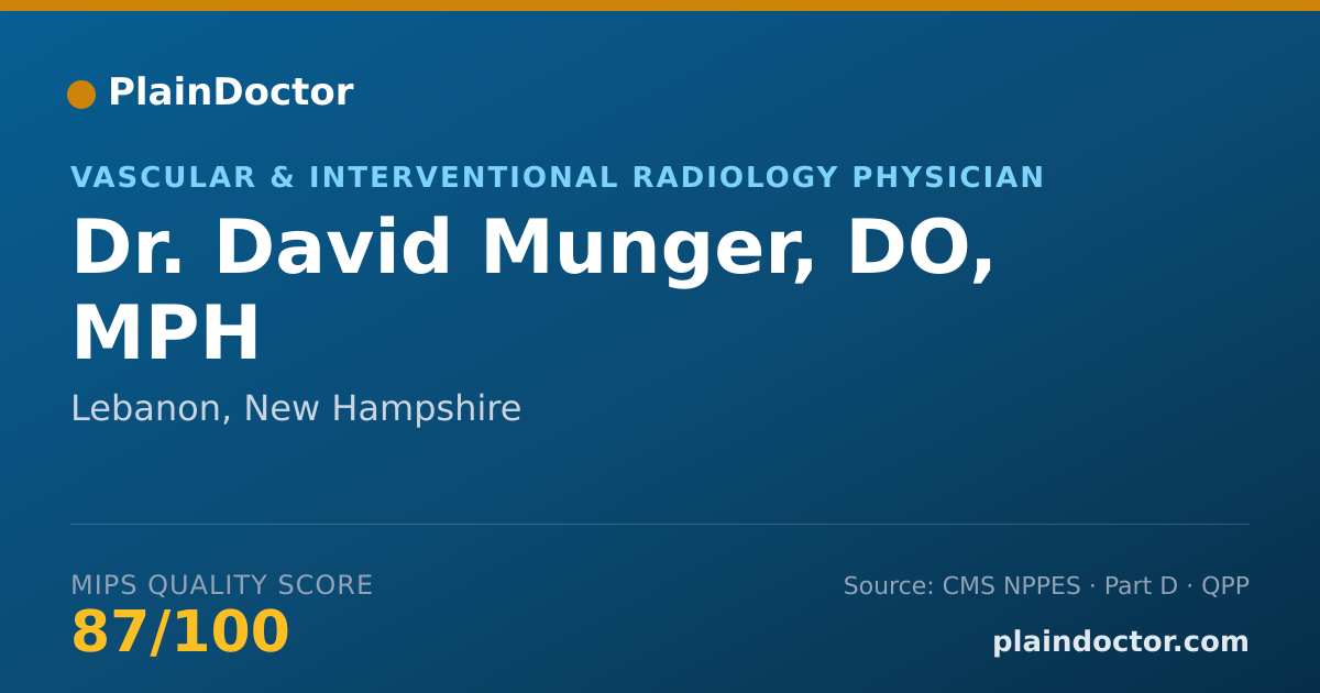 Shareable card for David Munger, DO, MPH - Student in an Organized Health Care Education/Training Program, Lebanon, NH