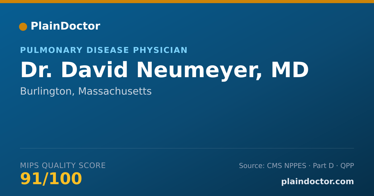 Shareable card for David Neumeyer, MD - Critical Care Medicine (Internal Medicine) Physician, Burlington, MA
