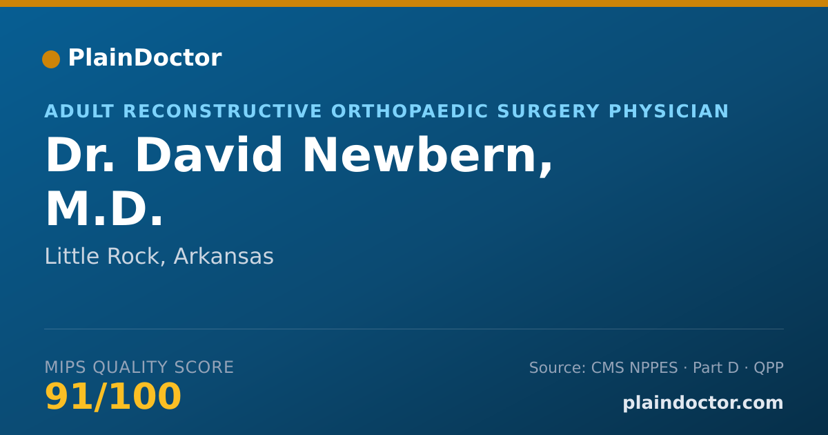 Shareable card for David Newbern, M.D. - Adult Reconstructive Orthopaedic Surgery Physician, Little Rock, AR