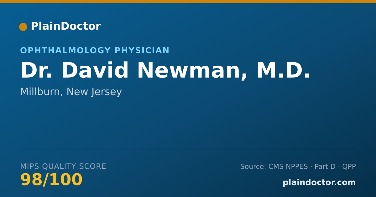 Shareable card for David Newman, M.D. - Ophthalmology Physician, Millburn, NJ