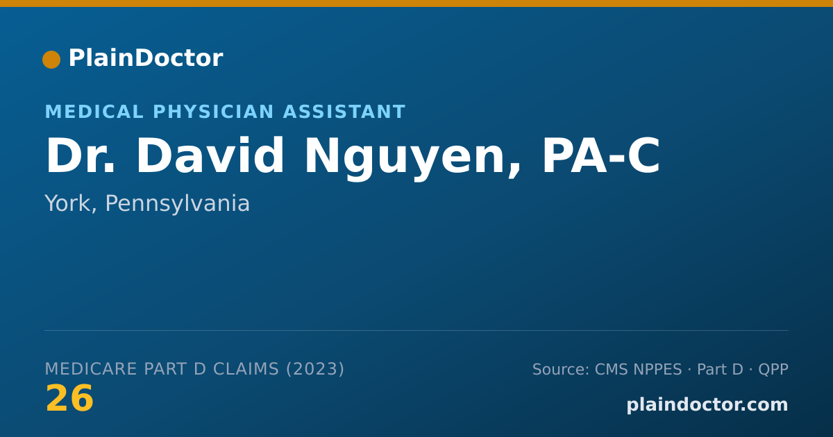 Shareable card for David Nguyen, PA-C - Medical Physician Assistant, York, PA