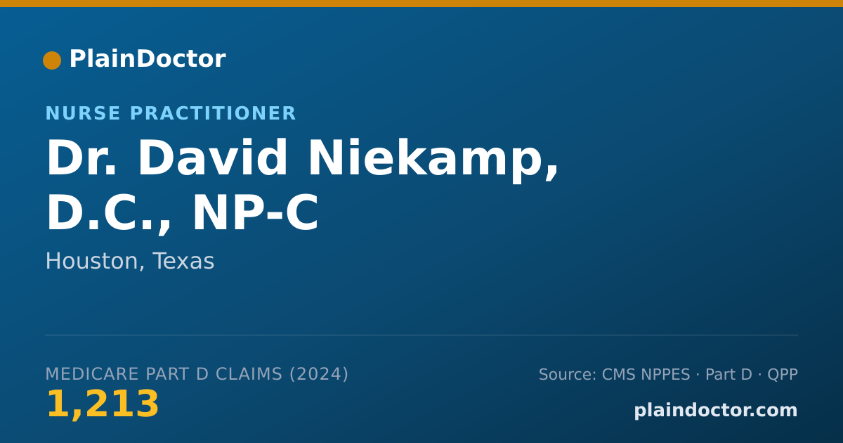 Shareable card for David Niekamp, D.C., NP-C - Chiropractor, Houston, TX