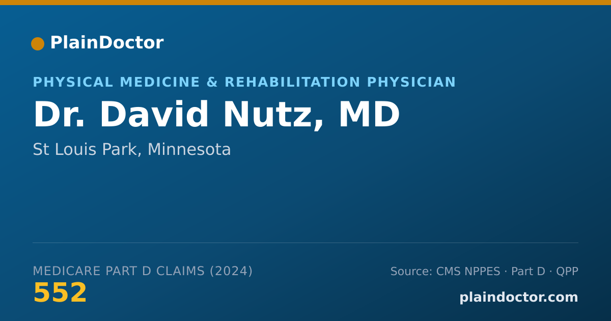Shareable card for David Nutz, MD - Physical Medicine & Rehabilitation Physician, St Louis Park, MN