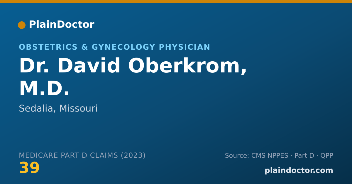 Shareable card for David Oberkrom, M.D. - Obstetrics & Gynecology Physician, Sedalia, MO
