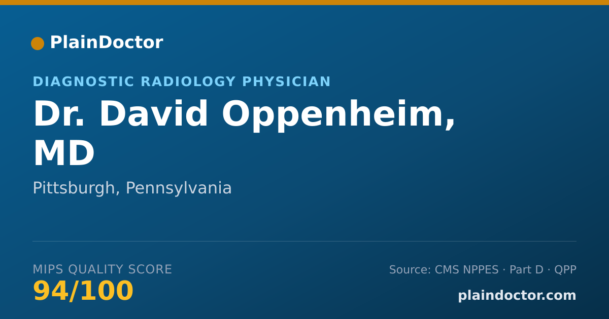 Shareable card for David Oppenheim, MD - Diagnostic Radiology Physician, Pittsburgh, PA