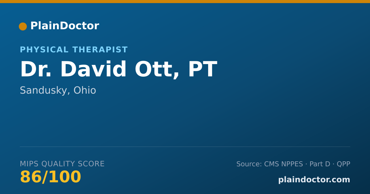 Shareable card for David Ott, PT - Physical Therapist, Sandusky, OH