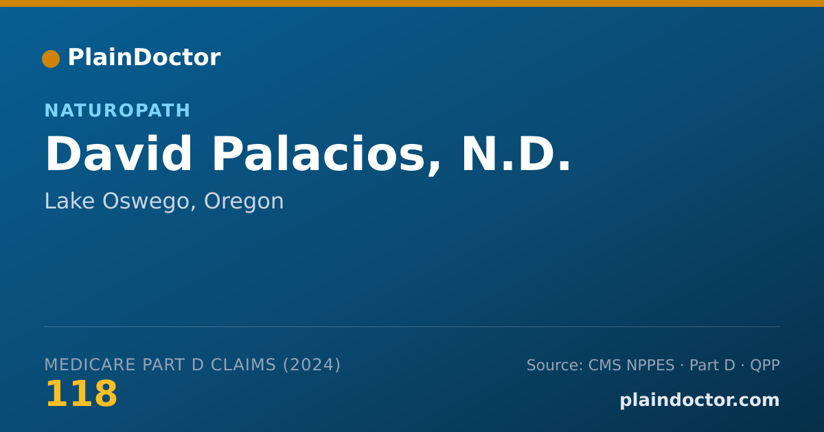 Shareable card for David Palacios, N.D. - Naturopath, Lake Oswego, OR