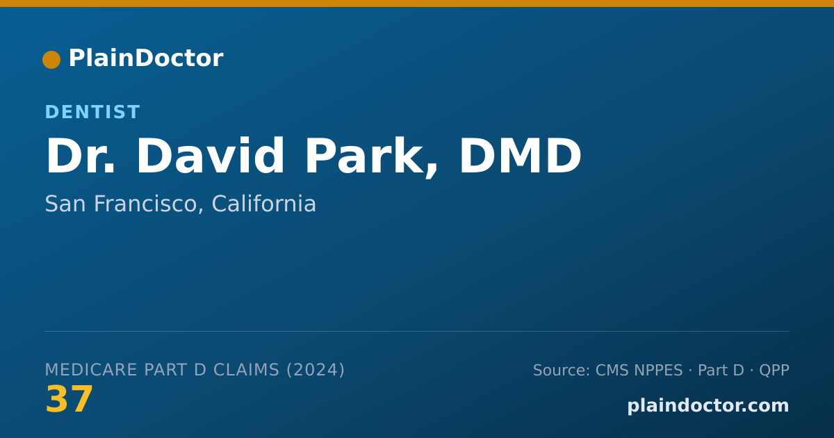 Shareable card for David Park, DMD - Dentist, San Francisco, CA