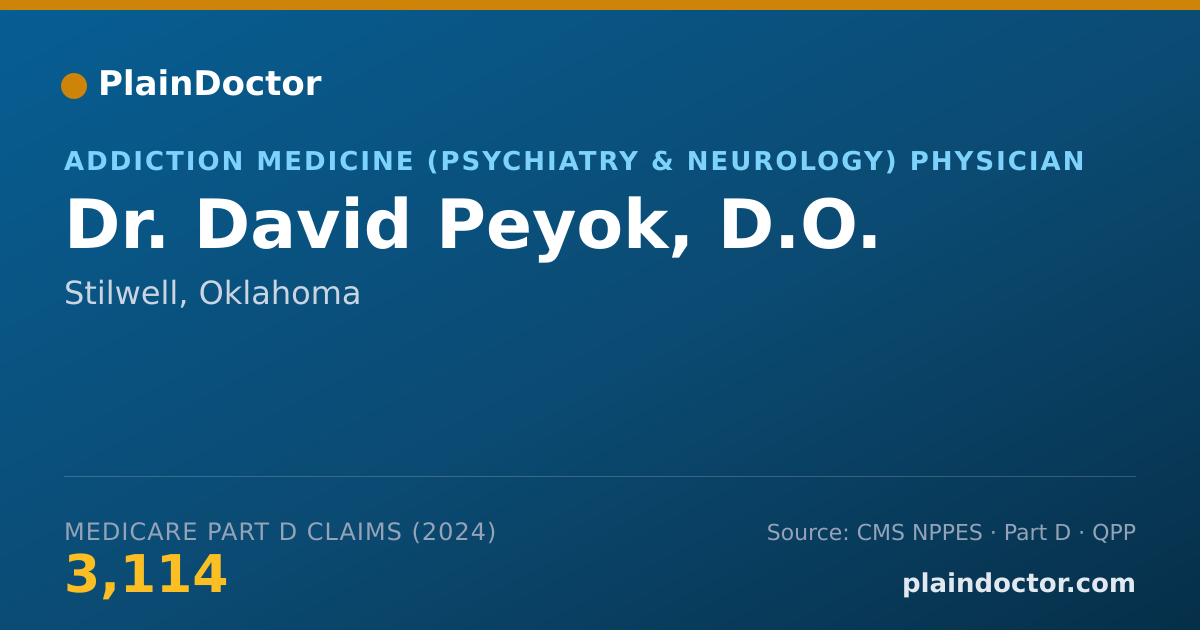 Shareable card for David Peyok, D.O. - Military Health Care Provider, Stilwell, OK