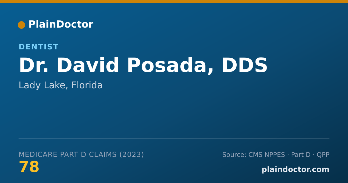 Shareable card for David Posada, DDS - Dentist, Lady Lake, FL