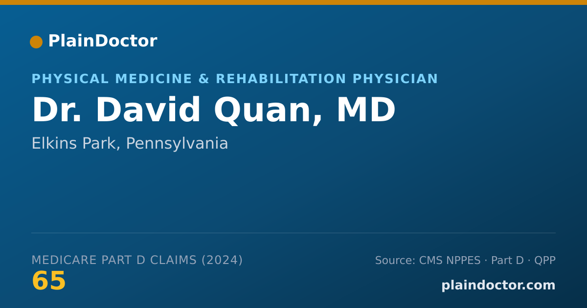 Shareable card for David Quan, MD - Spinal Cord Injury Medicine Physician, Elkins Park, PA