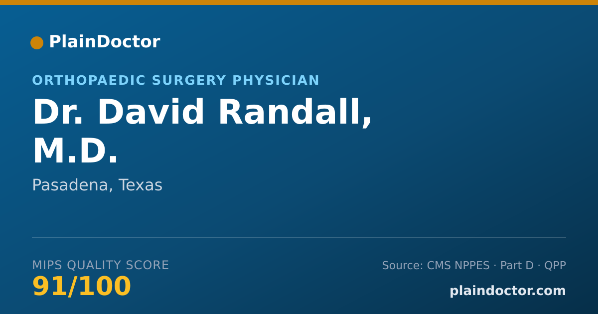Shareable card for David Randall, M.D. - Specialist, Pasadena, TX